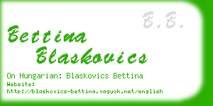 bettina blaskovics business card